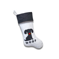 Our 'Woof' Stocking With Christmas Collar